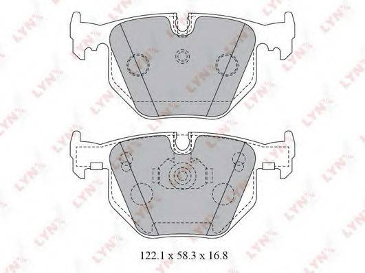 LYNXAUTO BD1426 Комплект гальмівних колодок, дискове гальмо