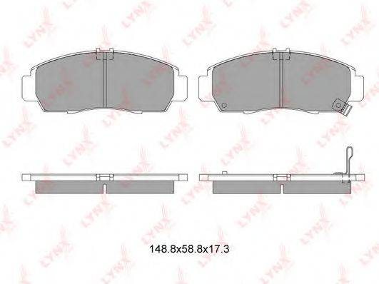 LYNXAUTO BD3403 Комплект гальмівних колодок, дискове гальмо