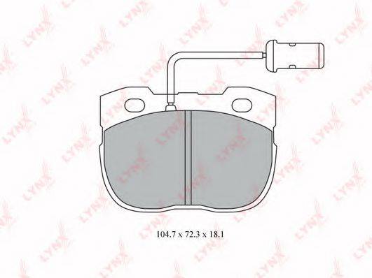 LYNXAUTO BD5000 Комплект гальмівних колодок, дискове гальмо