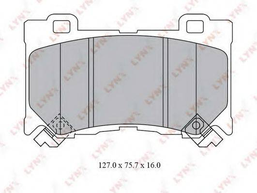 LYNXAUTO BD5742 Комплект гальмівних колодок, дискове гальмо