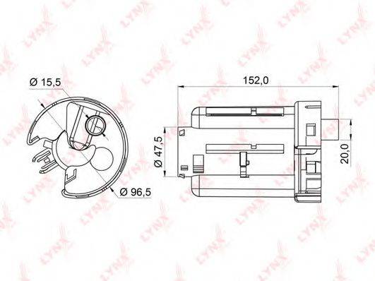 LYNXAUTO LF365M Паливний фільтр