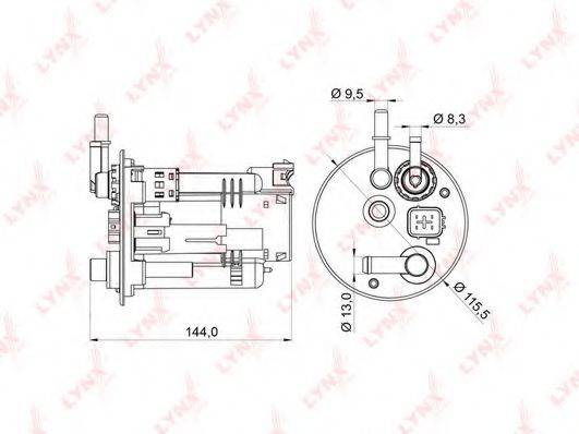 LYNXAUTO LF979M Паливний фільтр