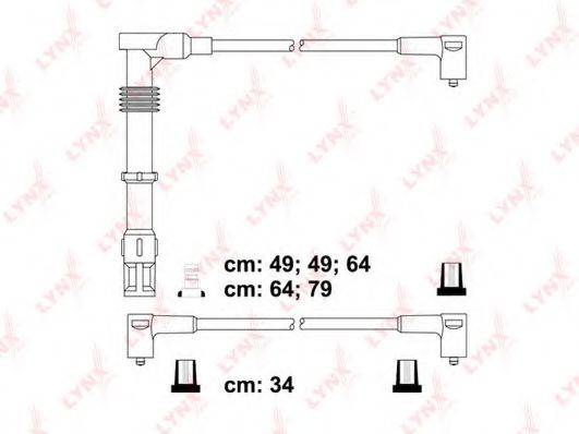 LYNXAUTO SPC1208 Комплект дротів запалювання