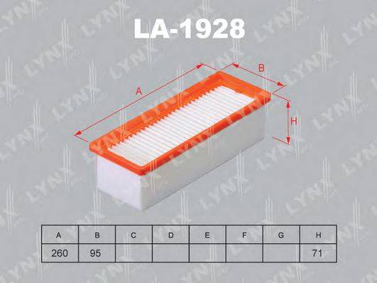 LYNXAUTO LA1928 Повітряний фільтр