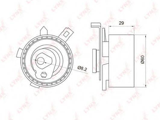 LYNXAUTO PB1015 Натяжний ролик, ремінь ГРМ