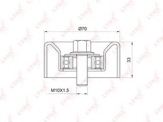 LYNXAUTO PB5032 Натяжний ролик, полікліновий ремінь