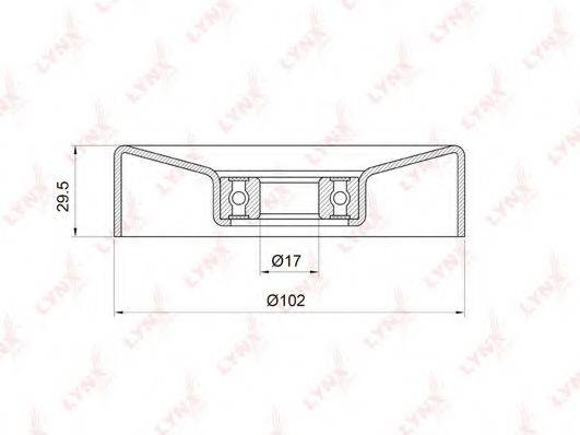 LYNXAUTO PB5033 Натяжний ролик, полікліновий ремінь
