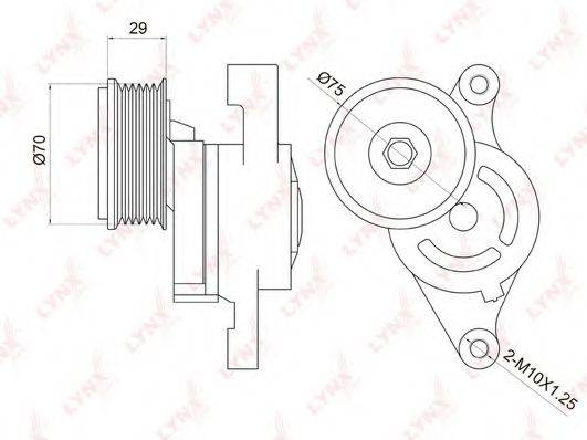 LYNXAUTO PT3025 Натягувач ременя, клинового зубча