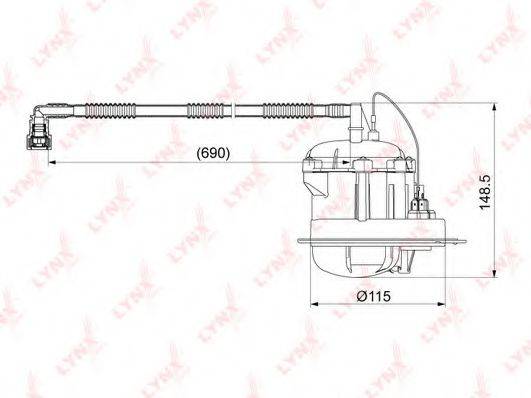 LYNXAUTO LF1065M Паливний фільтр