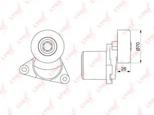 LYNXAUTO PT3201 Натягувач ременя, клинового зубча