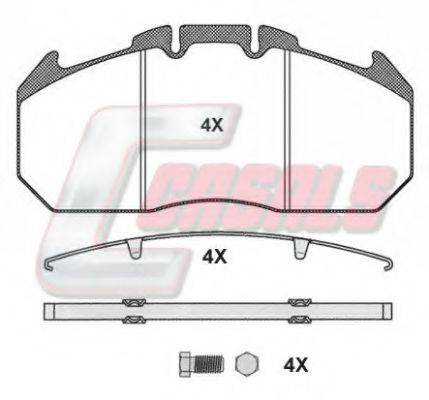 CASALS BKM1404 Комплект гальмівних колодок, дискове гальмо