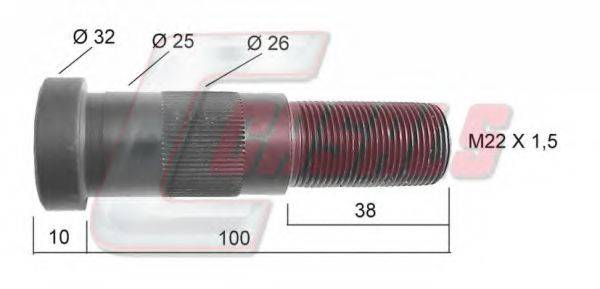 CASALS 21137 Болт кріплення колеса