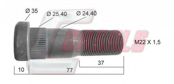 CASALS 21259 Болт кріплення колеса