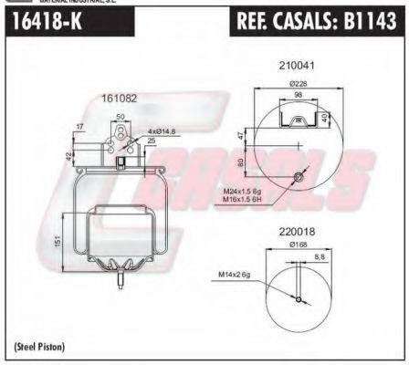 CASALS B1143 Кожух пневматичної ресори