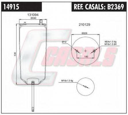 CASALS B2369 Кожух пневматичної ресори