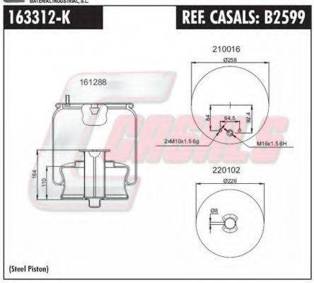 CASALS B2599 Кожух пневматичної ресори