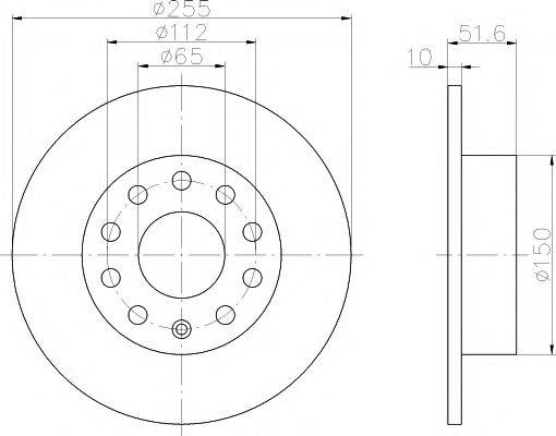 HELLA PAGID 8DD355109591 гальмівний диск