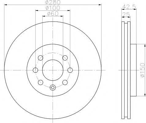 HELLA PAGID 8DD355110241 гальмівний диск