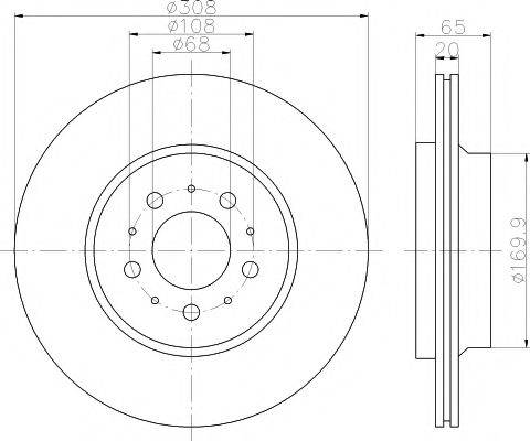 HELLA PAGID 8DD355110601 гальмівний диск