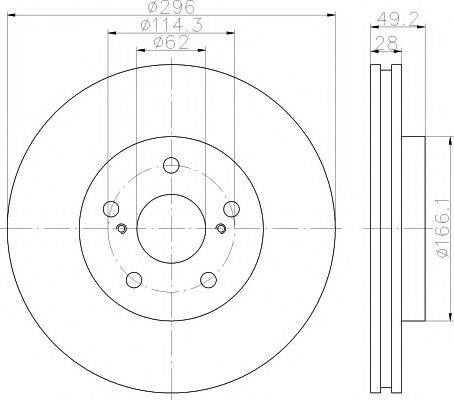 HELLA PAGID 8DD355111681 гальмівний диск