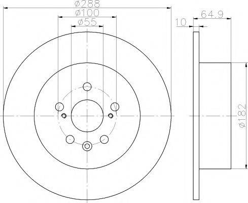 HELLA PAGID 8DD355111691 гальмівний диск