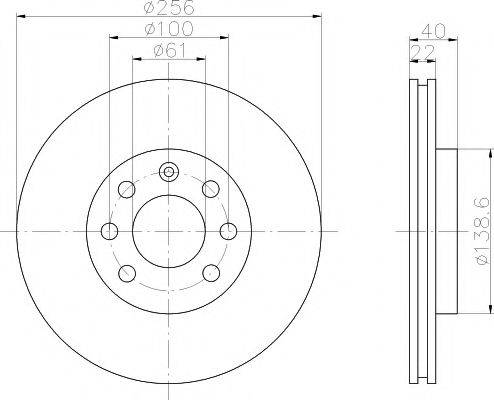 HELLA PAGID 8DD355103931 гальмівний диск