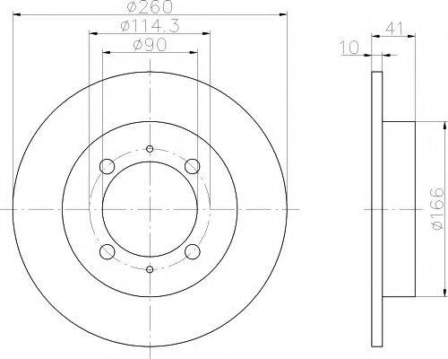 HELLA PAGID 8DD355105471 гальмівний диск