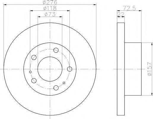 HELLA PAGID 8DD355107401 гальмівний диск