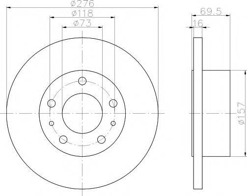 HELLA PAGID 8DD355107421 гальмівний диск