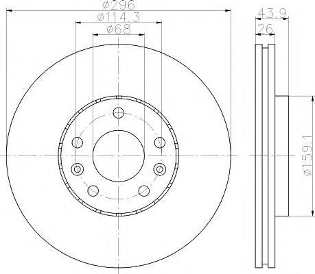 HELLA PAGID 8DD355116161 гальмівний диск