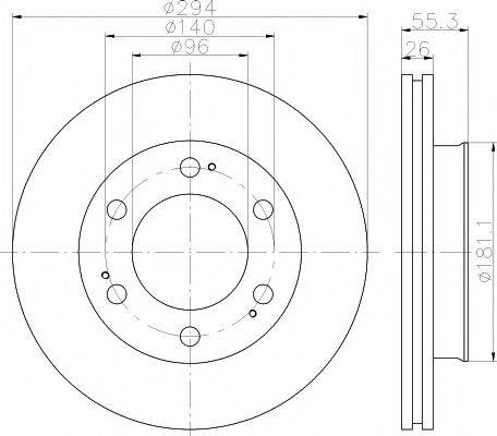 HELLA PAGID 8DD355117161 гальмівний диск