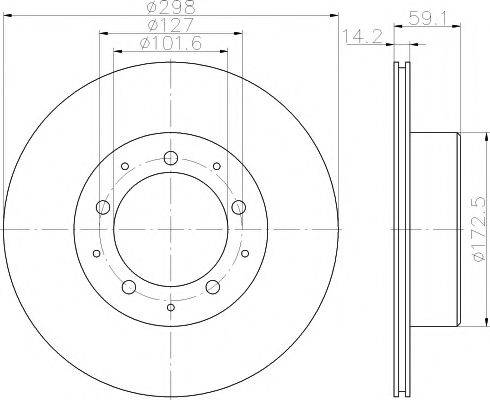 HELLA PAGID 8DD355117271 гальмівний диск