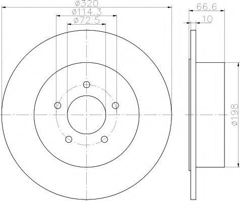 HELLA PAGID 8DD355117411 гальмівний диск