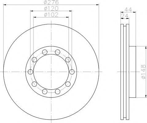 HELLA PAGID 8DD355117581 гальмівний диск