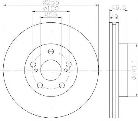 HELLA PAGID 8DD355112031 гальмівний диск