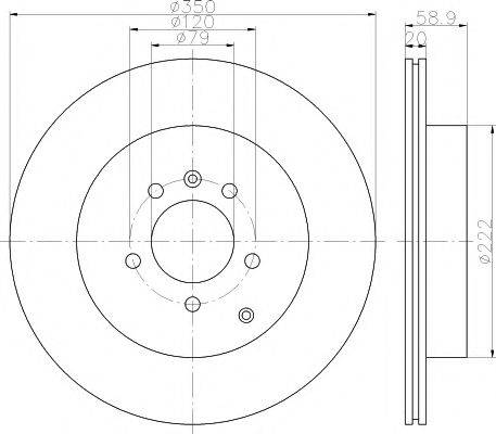 HELLA PAGID 8DD355112851 гальмівний диск