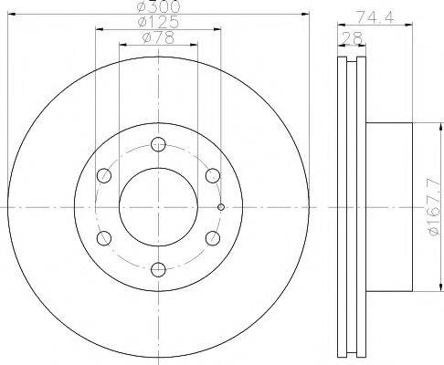 HELLA PAGID 8DD355117471 гальмівний диск