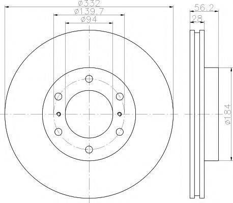 HELLA PAGID 8DD355114581 гальмівний диск