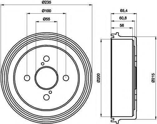 HELLA PAGID 8DT355301501 Гальмівний барабан