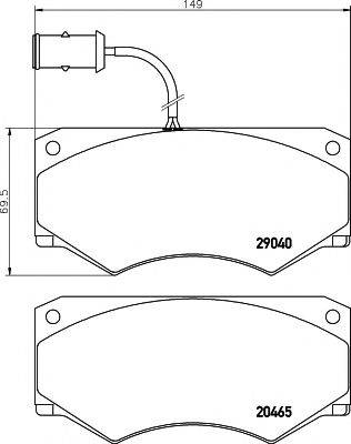 HELLA PAGID 8DB355005361 Комплект гальмівних колодок, дискове гальмо