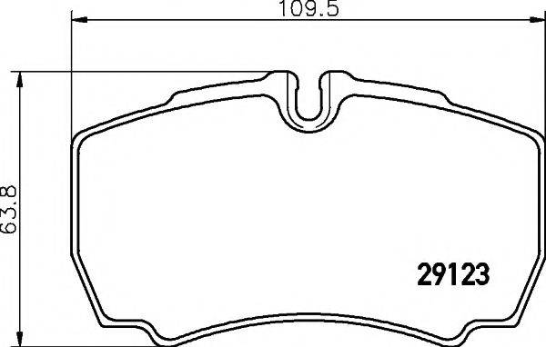 HELLA PAGID 8DB355005381 Комплект гальмівних колодок, дискове гальмо