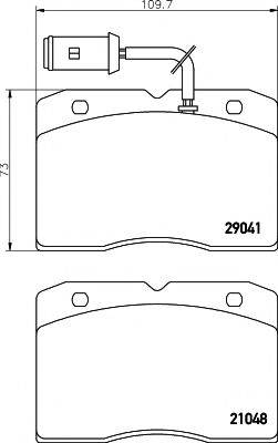 HELLA PAGID 8DB355005481 Комплект гальмівних колодок, дискове гальмо