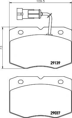 HELLA PAGID 8DB355005501 Комплект гальмівних колодок, дискове гальмо