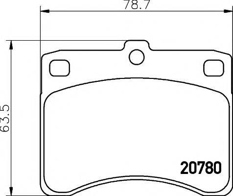 HELLA PAGID 8DB355005671 Комплект гальмівних колодок, дискове гальмо