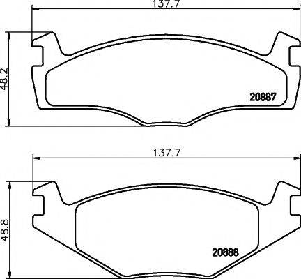 HELLA PAGID 8DB355006381 Комплект гальмівних колодок, дискове гальмо