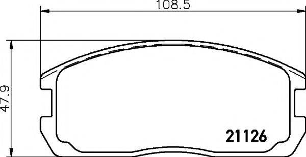 HELLA PAGID 8DB355006201 Комплект гальмівних колодок, дискове гальмо