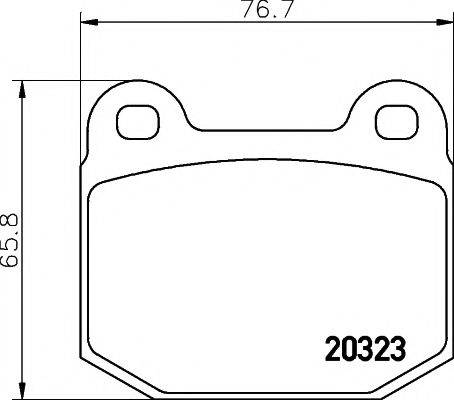 HELLA PAGID 8DB355007001 Комплект гальмівних колодок, дискове гальмо