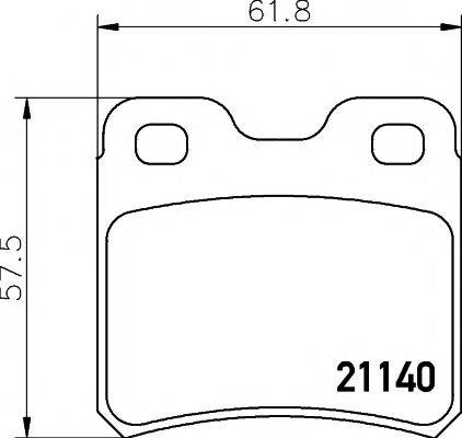 HELLA PAGID 8DB355007451 Комплект гальмівних колодок, дискове гальмо