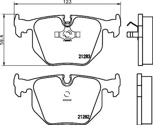 HELLA PAGID 8DB355008121 Комплект гальмівних колодок, дискове гальмо