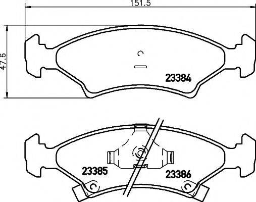 HELLA PAGID 8DB355008241 Комплект гальмівних колодок, дискове гальмо